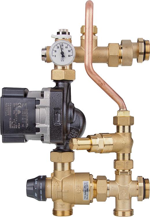 Fußbodenregeleinheit Easyflow Thermo, 20-45 C Grundfos UPM3 Hybrid 15-70