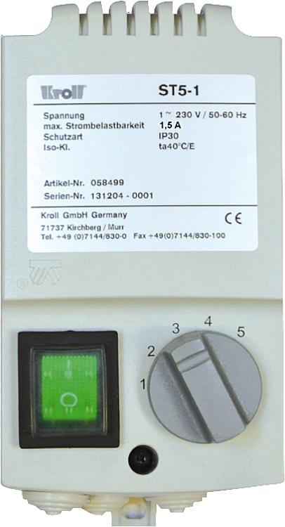 Stufenschalter 5 Stufenschalter für Luftheizer LH120-530